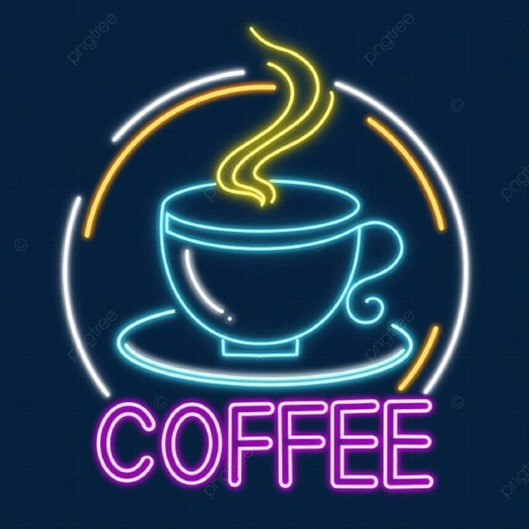 تابلو نئون قهوه