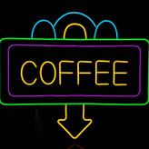 تابلو نئون پلکسی کافی شاپ