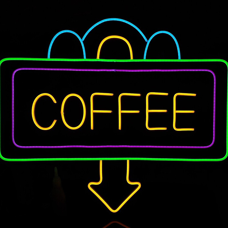 تابلو نئون پلکسی کافی شاپ