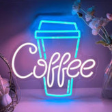 تابلو نئون فنجان کافی شاپ