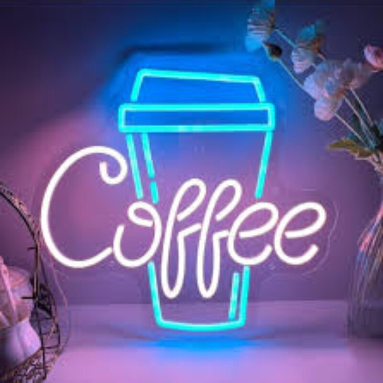 تابلو نئون فنجان کافی شاپ