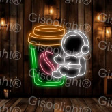 تابلو فضانورد قهوه