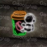 تابلو نئونی کافه فضانورد