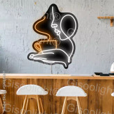 تابلو نئون پلکسی قهوه