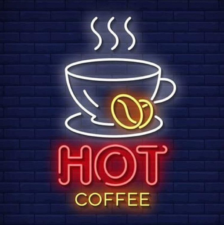 تابلو نئون قهوه فانتزی