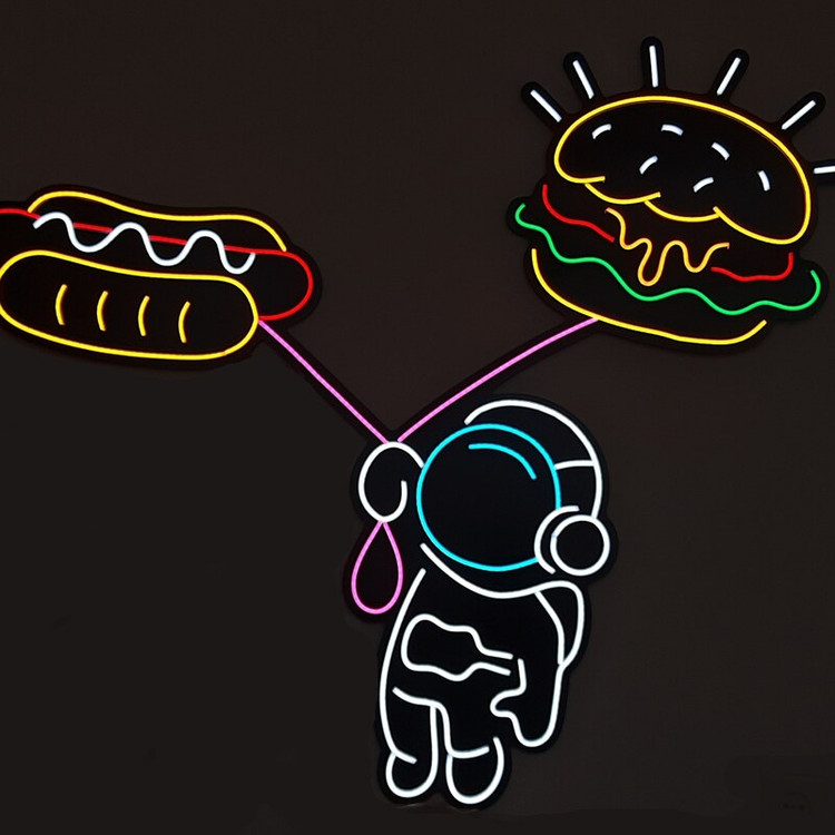 تابلو نورانی همبرگر فانتزی