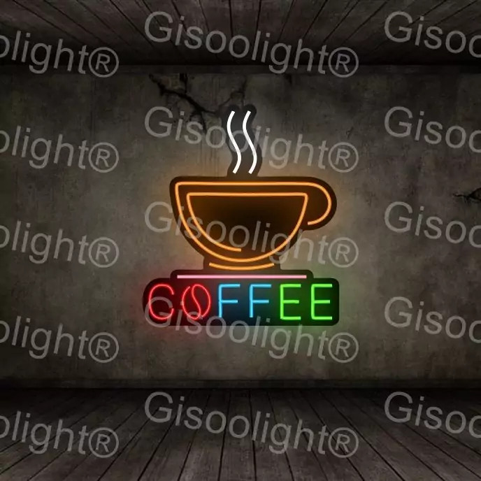 تابلو نئون پلکسی قهوه