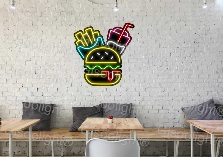 تابلو نئون فست فود ارزان