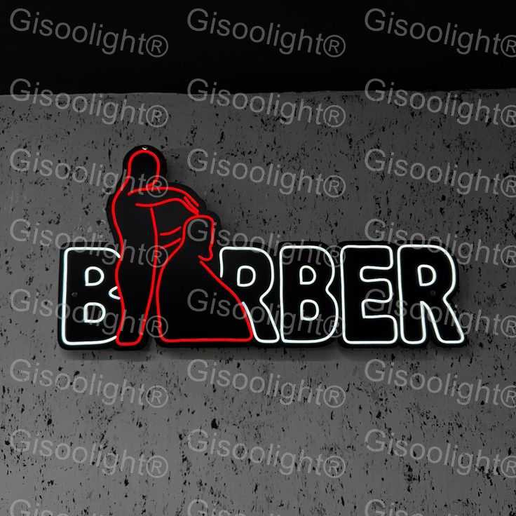 تابلو نئون فلکسی آرایشگر مردانه